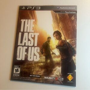The Last Of Us Naughty Dog PS3 PlayStation 3 Sony Video Game Disc & Promo Sleeve